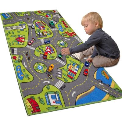 China Cartoon Washable Nylon Eco - Friendly Kids Play Mat Baby Mat for sale