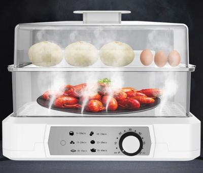 China New Product 12L 10s Hotel Large Square Size Electric Steamer Fast Steamer Steamer Size Cook Steamer for sale