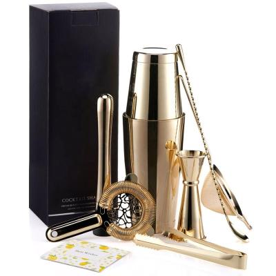 China 18/8 Viable Cocktail Shaker Set, Good Quality Stainless Steel Bartender Kit for Professional Bartenders for sale