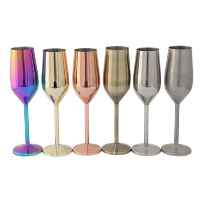 China Sustainable Professional Food Grade Champagne Stainless Steel Glass Party Gift for sale