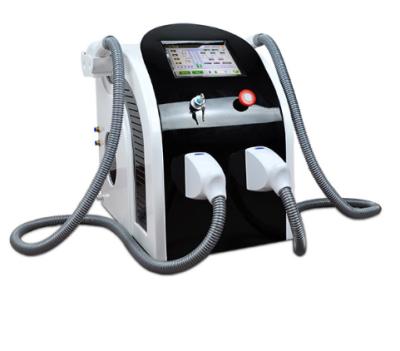 China Portable Permanent Hair Removal Two Handles OPT SHR Hair Removal Machine / IPL E Light SHR Hair Removal Machine for sale