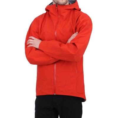 China Custom Made Outdoor Mens Waterproof Red Anorak Hoodie Golf Jacket In Autumn Winter for sale