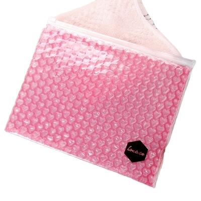 China Custom fashion clear plastic transparent bubble bag ziperlock plastic zipper bubble bag for sale