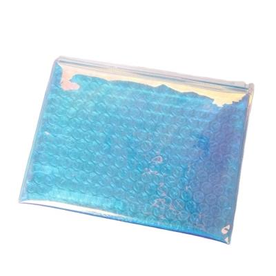 China Best Selling Custom Gift Size Holographic Bubble Bag And Logo Holographic Ziplock Bag for sale