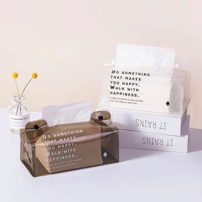 China Hottest Fashionable Eco-friendly Custom Clear Waterproof PVC Tissue Box BIODEGRADABLE PVC Paper Tissue Box for sale