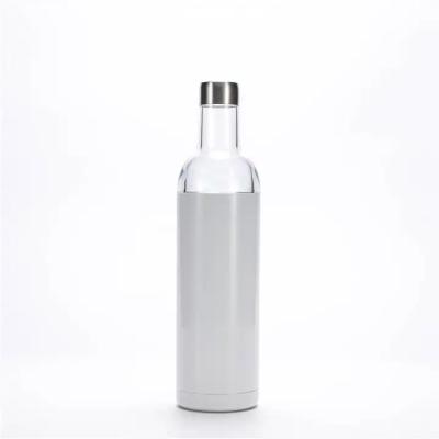 China PORTABLE Whoessale High Quality Wine Bottle with Leak Proof Lid 21oz Double Wall Bottle Wine Cooler Tumbler Bottle for sale