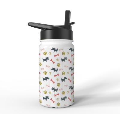 China PORTABLE 2023 Hot Sale 304 Stainless Steel Water Bottle Thermal Insulate Vacuum Bottle Sports Travel Water Bottle with Straw Lid for sale