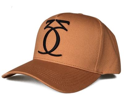 China COMMON Popular Wheat Color 5 Panel Brown Tan 3D Raised Frame Sports Men's Breath Embroidery Logo Snap On Baseball Cap, Baseball Cap Factory for sale