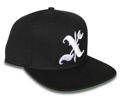 China Customized Embroidery COMMON Logo Black Snapback Caps Hats Custom Design Plain Black for sale