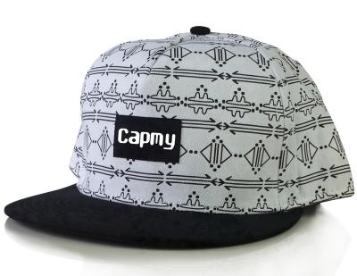 China COMMON Crown High Quality Adult Panel Printed Cotton 5 Panel Hat Cap 3d Embroidery Printing Snapback Hats, Patch Print Camp Gorras Hats for sale