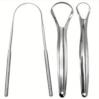 China Eco-friendly Factory Wholesale Gold Silver Stainless Steel Surgical Grade Tongue Cleaners Copper Free Sample Tongue Scraper Cleaner for sale