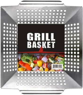 China Easily Cleaned BBQ Stainless Steel BBQ Grill Griddle Basket Steak Oven BBQ Roasting Pan for sale