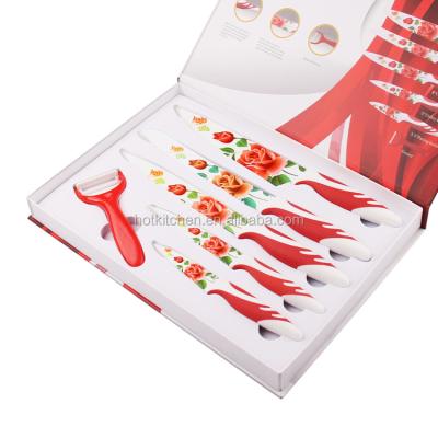 China Disposable Non-Stick Swiss Line 6pcs Kitchen Knife Factory Price Set for sale