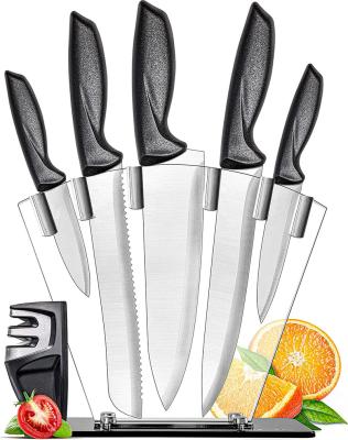 China Sustainable Kitchen Knife Set - 7 Piece Chef Knife Set with Stainless Steel Knives Set for the Kitchen with Accessories for sale