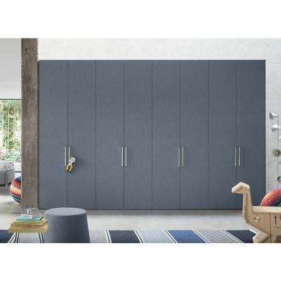 China (Other) Gray Color Modern Swing Door Adjustable Wall Wardrobe Bedroom Furniture Design for sale