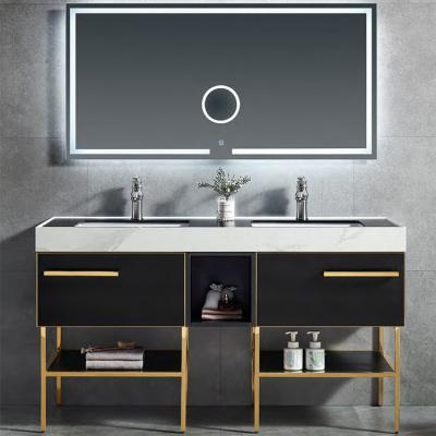 China Eco-friendly Modern Spanish Style 72 Inch White Lacquer Acrylic Bathroom Vanity Cabinets For Sale for sale