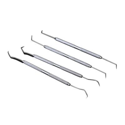 China Metal 4 Pcs Precision Double Mini Hook Tooth Pick Probe Set for sale