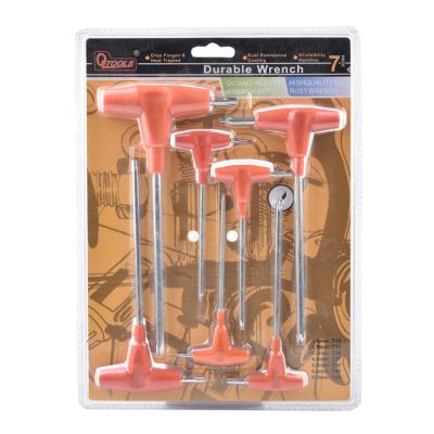 China Beryllium Handle 7pcs Copper Allen Wrench T-Wrench Hot-selling Tool Kit for sale