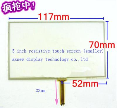 China Custom 5 Inch Capacitive Touch Panel 4 Wire For Digital Navigation for sale