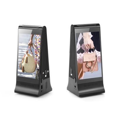 China Indoor 8 Inch High Resolution Screen Advertising Display Table Top Two Side Advertising Player for sale