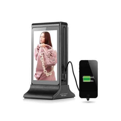 China Radar/NFC/Motion lock digital detector cafe restaurant table menu display board with 20800mAh power bank for sale