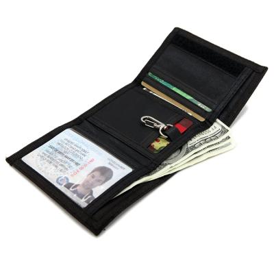 China Waterproof Promotional Polyester Cartoon Plain Trifold Wallet Women Men With Card Holder And Bank Bill Pockets for sale