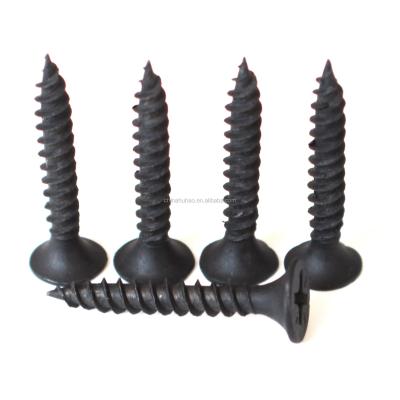 China Flat Running With Ceiling Phillips Recess Fine Thread Black Phosphate Drywall Screw for sale