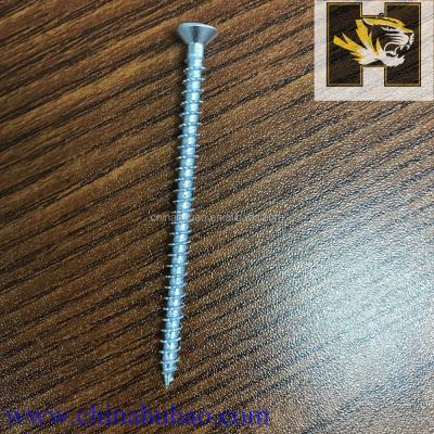 China Woodware Furniture New Product CSK Head Phillips Drive Saw Tooth Thread Chipboard Screw Wood Screws for sale