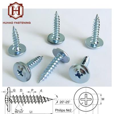 China Used In Building 4.2*25mm Modified Truss Head / Wafer Head Galvanized Self Tapping Screw for sale