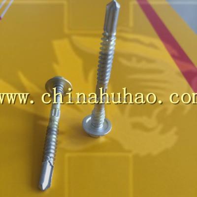 China C1022 Dacromet indened hex washer head screw self drilling screw with rubber gasket for sale