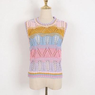 China Anti-wrinkle gradient knit vest vest sweater for women for sale