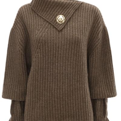 China Anti-wrinkle Leisure Collar High Knit Chunky Fall Sweater for sale