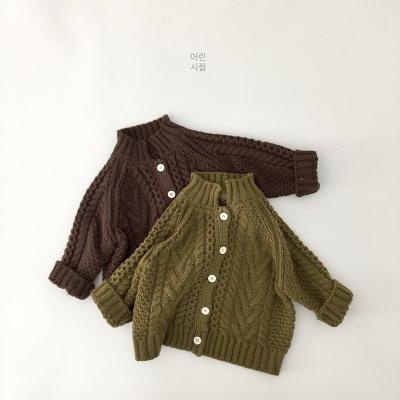 China Anti-wrinkle Kids Loose Cardigan Baby Boy Casual Knitted Sweater for sale