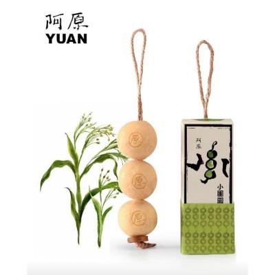 China Basic Cleaning Handmade Clean Soaps Wholesale Wild Mugwort Soap Balls Shape for sale