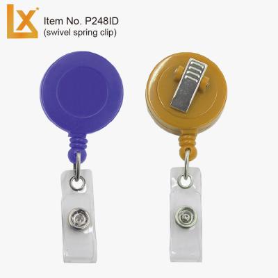 China ABS Plastic Saving ID Badge Holder Retractable Card Reels With Spring Clip, Main Holder for sale