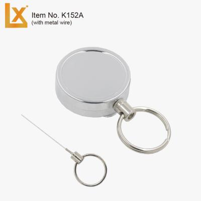 China Metal Customized Metal Retractable Pull Reel Key Badge Holder 1.25