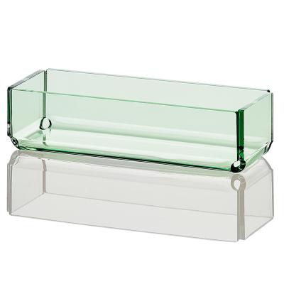 China Custom Customized Modern Acrylic Box 300x100mm Green Rectangle Light Green Rectangle Size for sale