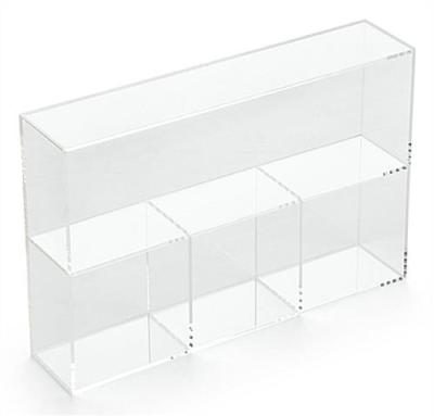 China Modern Customized 4 Compartment Acrylic Clear Plastic Building Display Box Acrylic Box For Stones Collection for sale