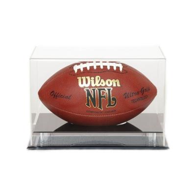 China Modern Customized Customized Clear Acrylic Sports Collection Box Vinyl Football Display Case Rugby Rack Cover for sale