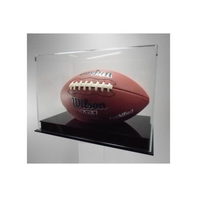 China Modern Customized Multi Function Display Box Rugby Basketball Soccer Ball Acrylic Rolling Display Box for sale