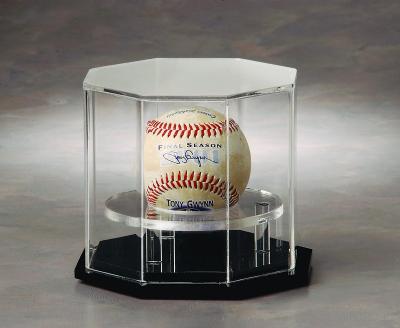 China Customized Modern Designed Hexagonal Clear Plastic Baseball Box DisplayGifts Display Cases for sale