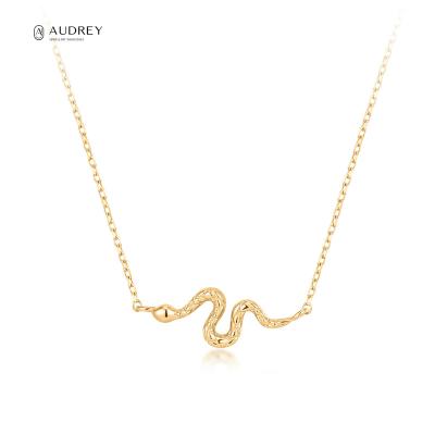 China Audrey Wholesale Solid 585 Gold Jewelry Necklace Environmental Friendly Fine for sale