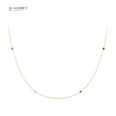 China Audrey Jewelry Wholesale 14K Gold Real Name Environmental Friendly Necklace Personalized Fine Jewelry for sale