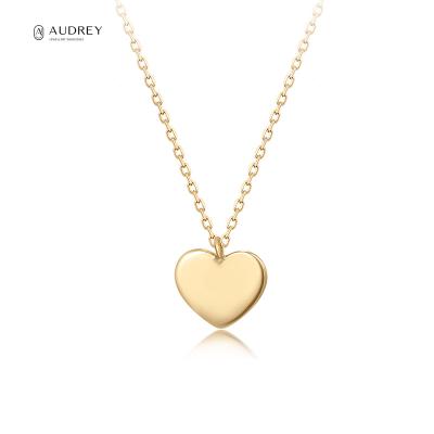 China Audrey Jewelry Wholesale 585 Environmental Friendly Gold Diamond Necklace Fine Jewelry for sale