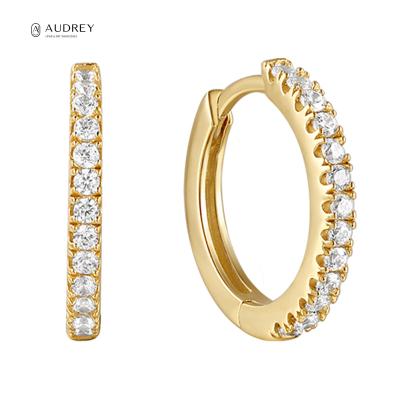 China Environmental Friendly Audrey Party Earings Silver Earrings 14k Gold Plated Earring for sale