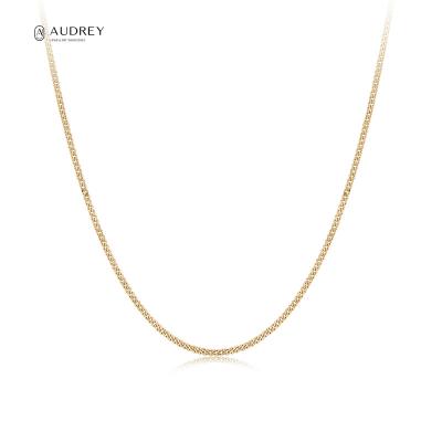 China 2022 Custom Audrey 14carat Necklace Gold CLASSIC Pendant Fashion Necklace Trendy Necklace for sale