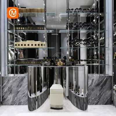 China Luxury High End Creative Luxury Perfume Display Rack Store Perfume Display Showcase for sale