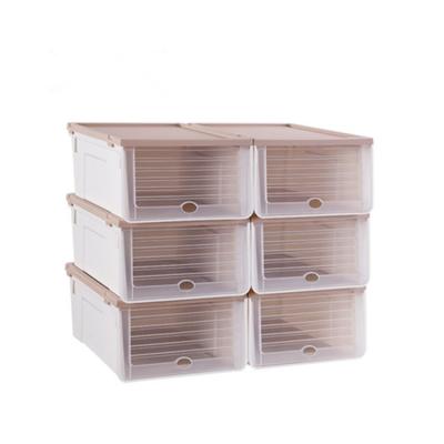 China Amazon Viable Hot Selling Shoes Box Modern Stylish Plastic Shoe Cabinet Storage Box Transparent Plastic for sale