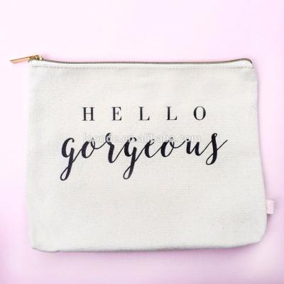 China Wholesale Customized Recyclable Canvas Organized Makeup Vanity Bag For Ladies for sale