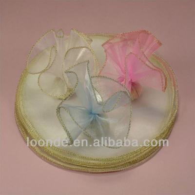 China Recyclable Darkened Metallic Edge Organza Circle Envelopes for sale